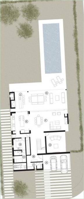 Plan de la maison et du terrain Casa A