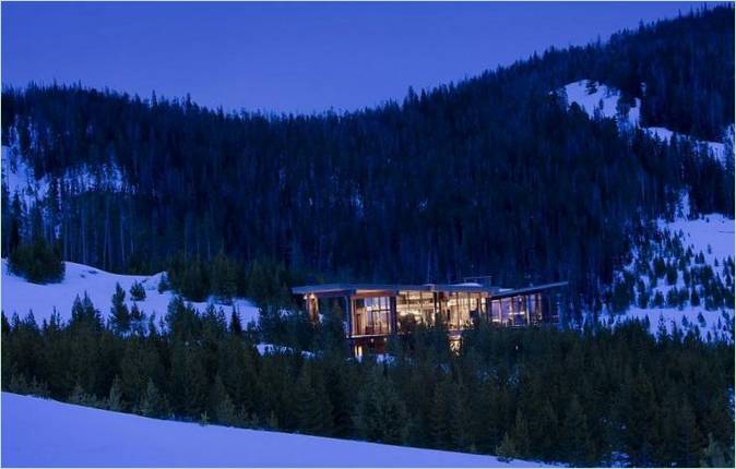 Résidence d'hiver de Foxtail dans les Rocky Mountains, Montana