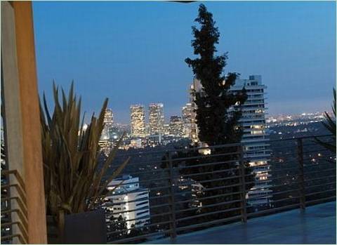 Vue de Los Angeles depuis le balcon de Bird Street Apartament