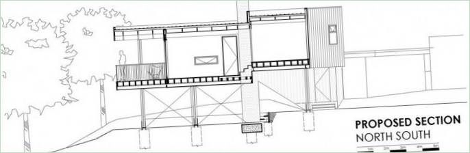 Schéma du projet d'un pavillon en bois détaché