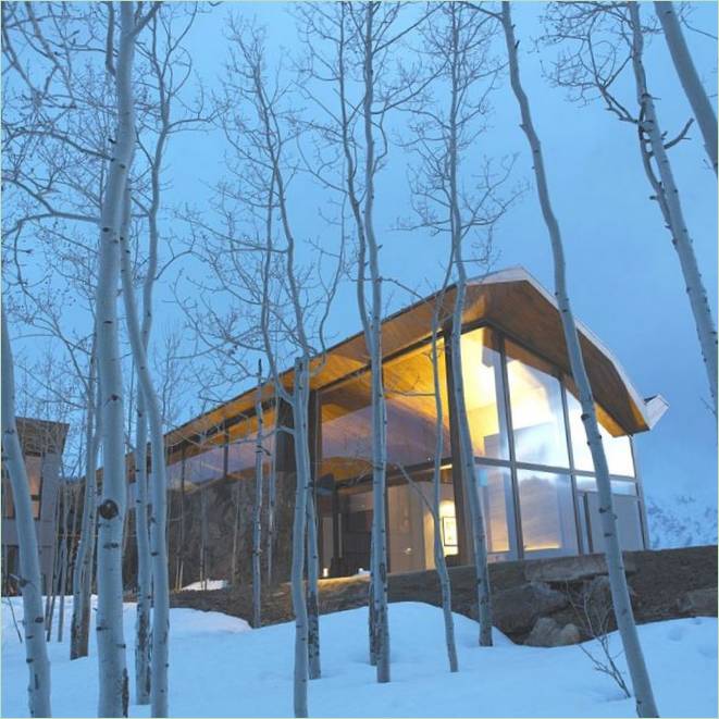 Maison design dans les montagnes avec murs en verre - Photo 3