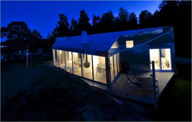 Une maison miroir en Norvège