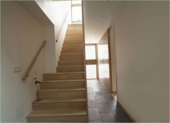 L'escalier de la maison Mjölk au Canada