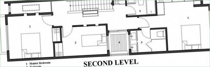 Maison linéaire - plan du premier étage