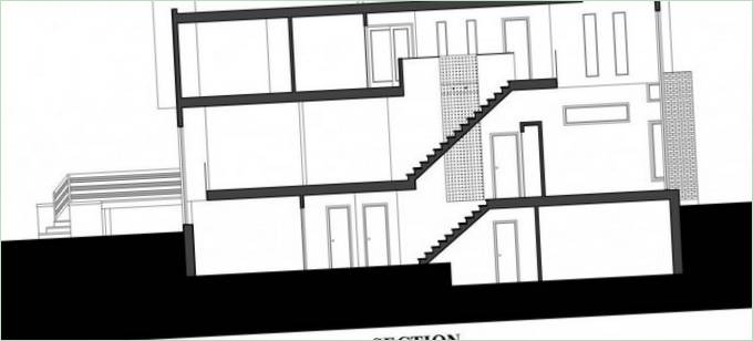 Plans d'étage d'une maison linéaire