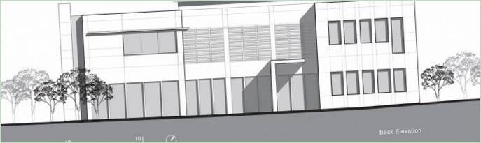 Plan de la façade de la résidence