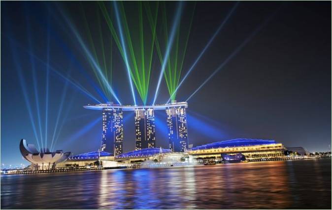 Magnifiques vues de maisons à Singapour