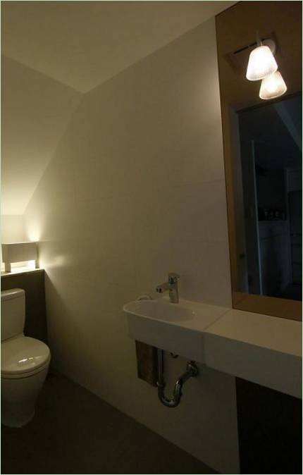 La salle de bain en blanc