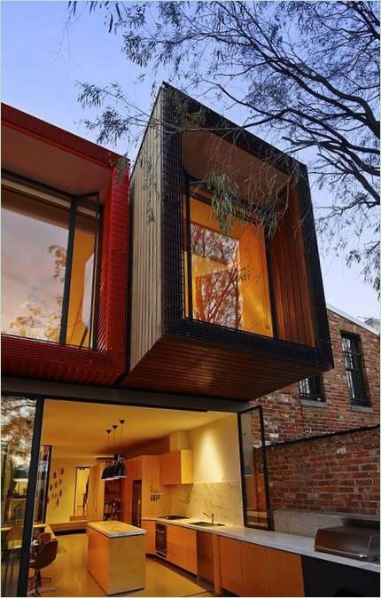 Patio à l'extérieur d'un manoir de Melbourne