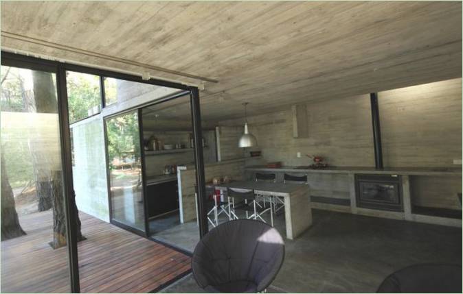 L'intérieur de la maison de vacances contemporaine Casa Franz