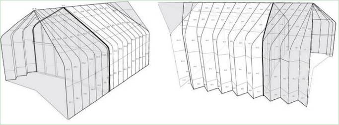 Schéma du plan de la maison accordéon