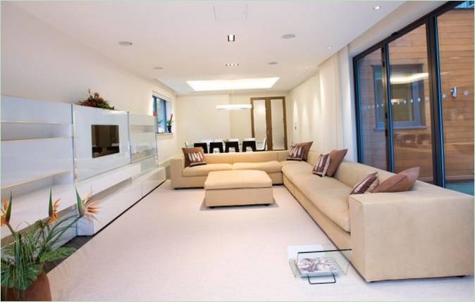 Design d'intérieur pour le salon d'une villa de View Road à Londres