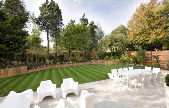 Vue sur la terrasse de la villa Road à Londres