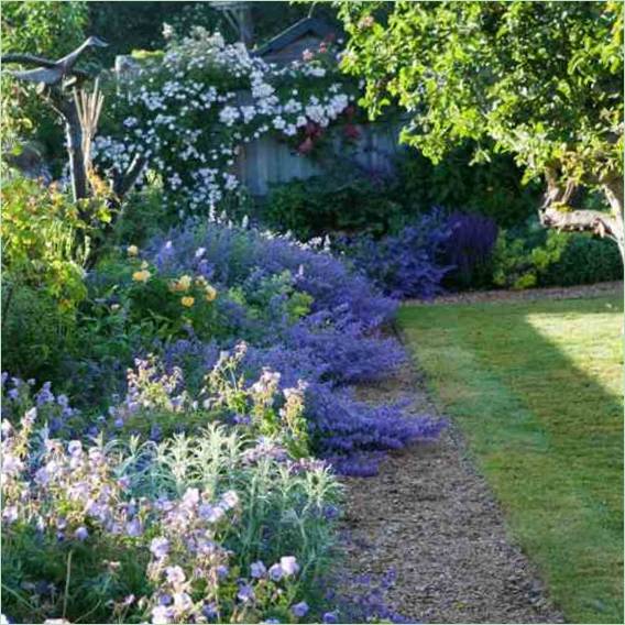 Aménagement paysager d'un jardin de campagne