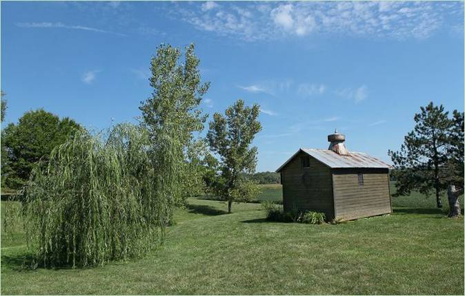 L'extérieur d'une maison de vacances