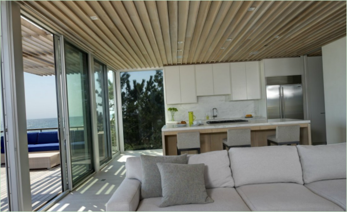 Aménagement intérieur d'une résidence en bord de mer à Southampton