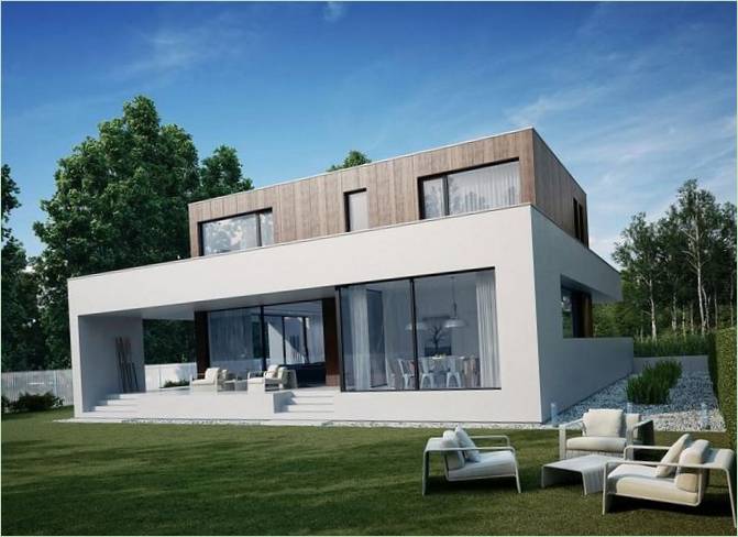 Terrasse de maison Cube en bois