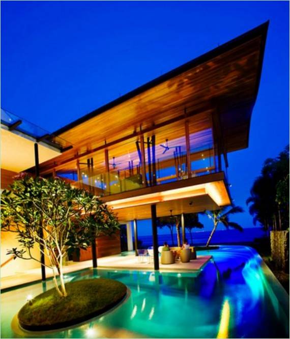 L'extérieur de la villa Fish House à Singapour