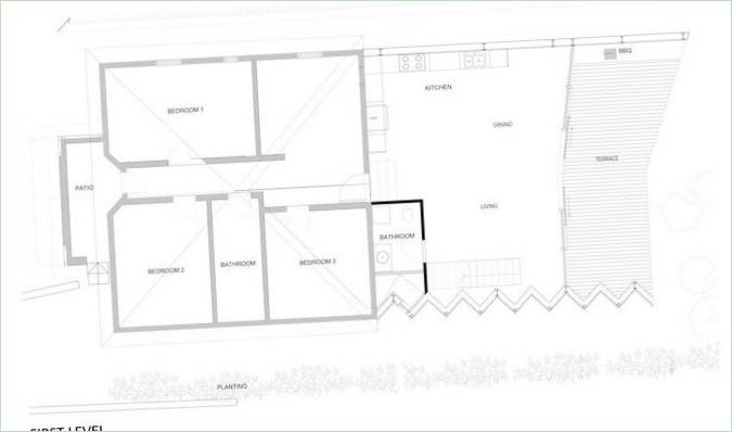 Schéma du plan du rez-de-chaussée