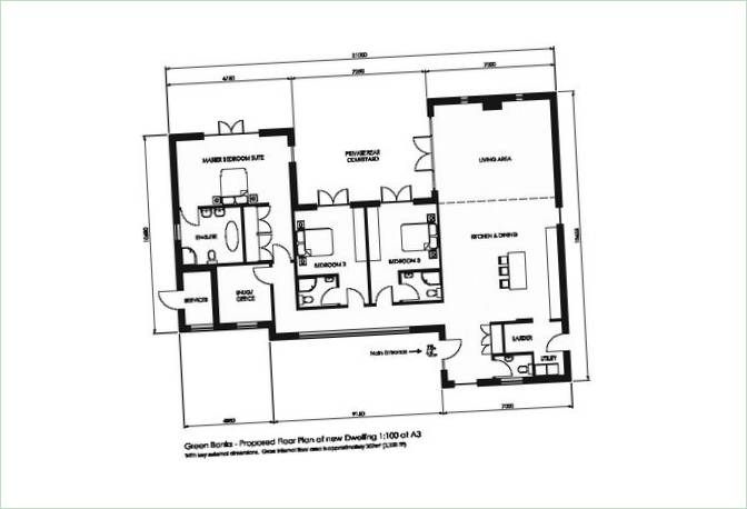 La disposition de la maison de Norfolk en Angleterre