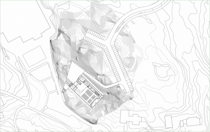 La disposition des terrains du temple avec une topographie et une disposition étonnantes