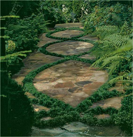 Pierre décorative pour un chemin dans le jardin