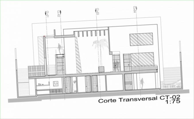 Plans d'étage d'une maison durable au Mexique