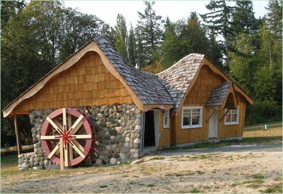 L'extérieur de la maison du hobbit