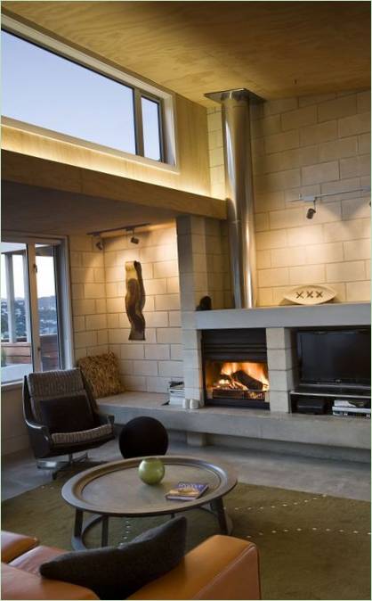 Intérieur de la maison familiale Harding House par Athfield Architects, Nouvelle-Zélande