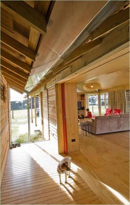 Salle de séjour de la ferme Shoal Bay Bach