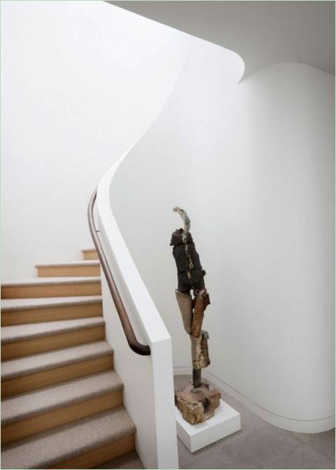 Escalier de la maison de campagne Madrona aux États-Unis