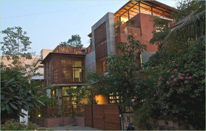Maison verte à Ahmedabad, Inde