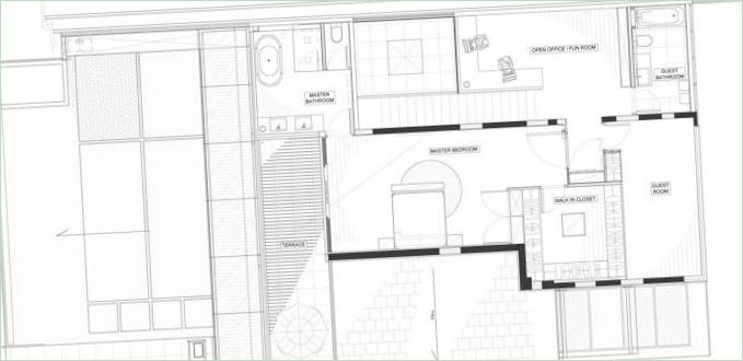 Plan d'aménagement des pièces du premier étage