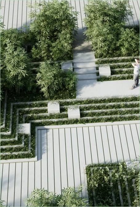 Conception de jardins en forme de labyrinthe en Inde