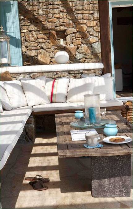 Coin salon sur la terrasse