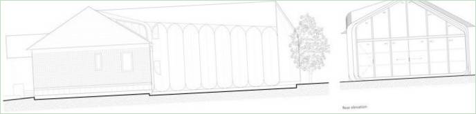 Vue en plan de la façade de l'annexe