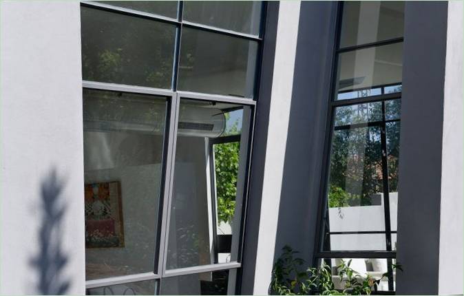 Fenêtres d'une maison privée Maison verte