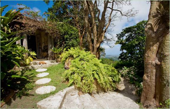 L'extérieur de la maison d'un hobbit