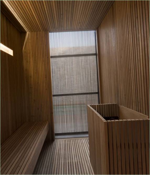 Le bois à l'intérieur d'un sauna