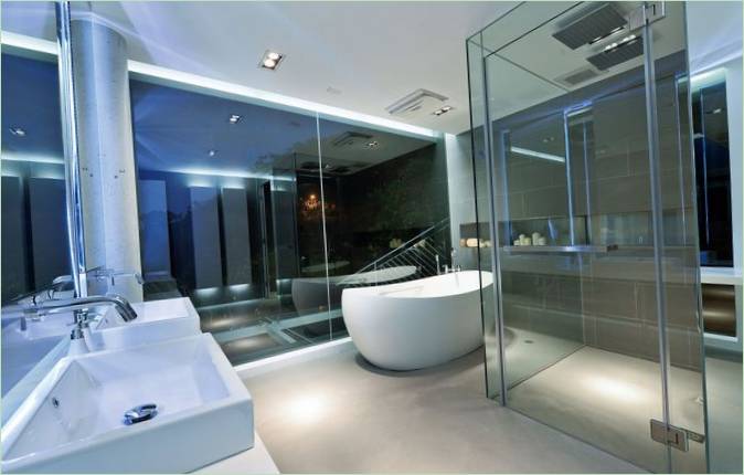 Cabine de douche en verre