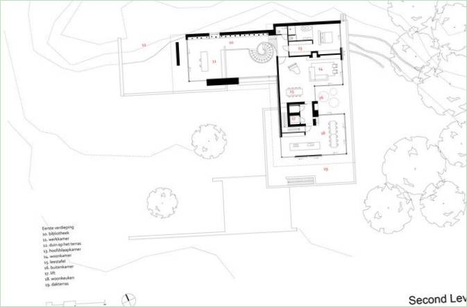 Plan de la maison des dunes