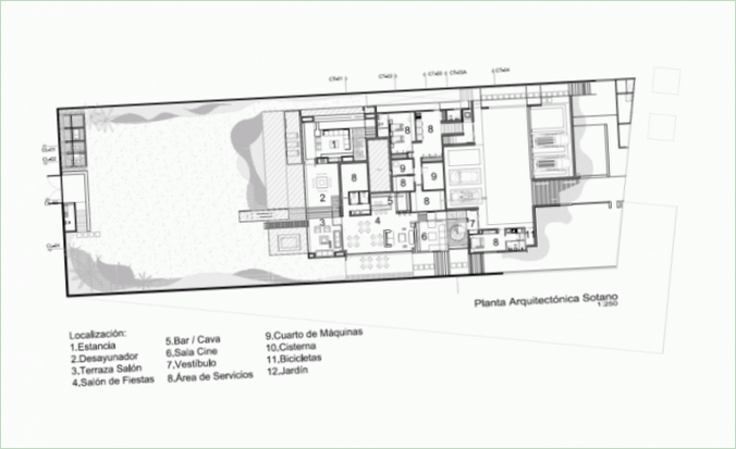 Plans d'étage pour une maison durable au Mexique