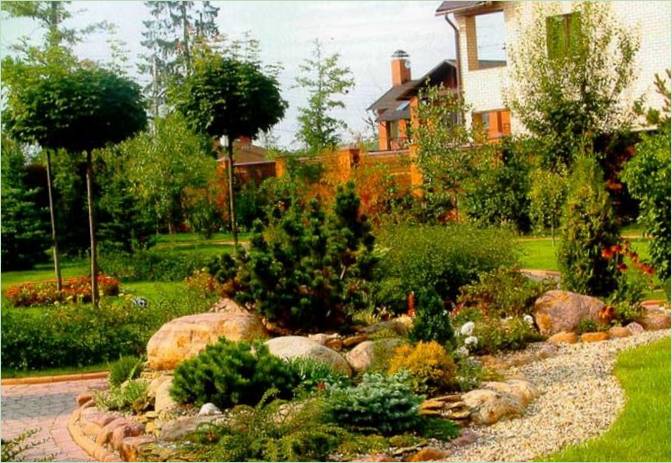 Une colline alpine dans le jardin