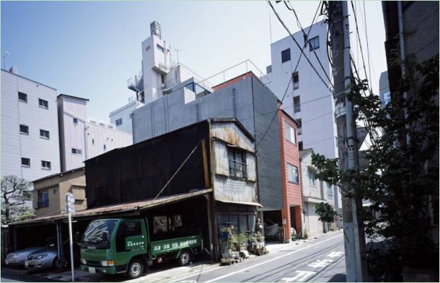 L'extérieur de la maison Lattice à Tokyo