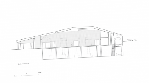 Vue en plan schématique du crématorium de Forest Stone