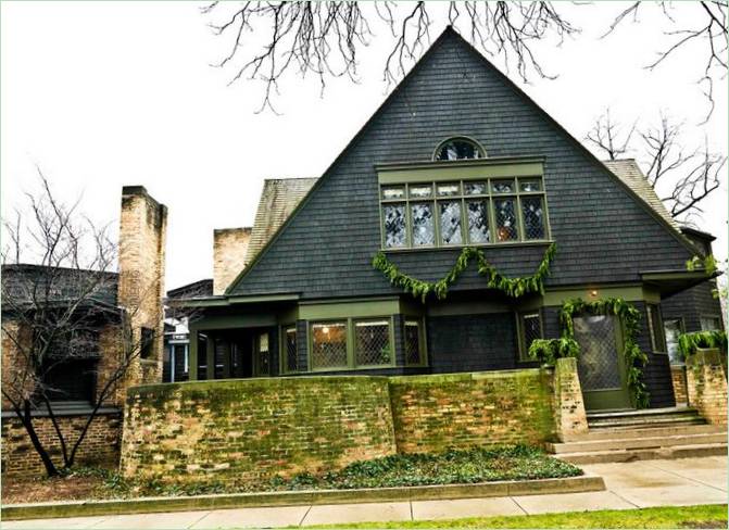 L'extérieur de la maison de Frank Lloyd Wright