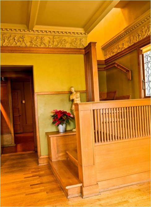 Le foyer de la maison de Frank Lloyd Wright